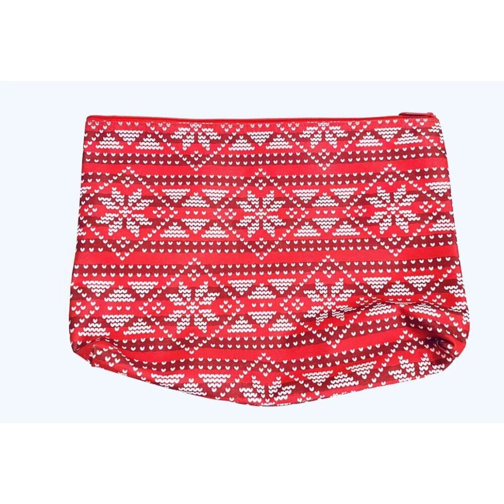 Thirty-one Zipper Pouch, Holiday Fair Isle